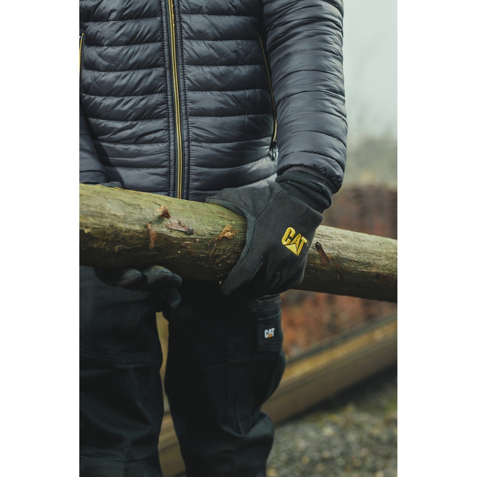 Jersey Dotted Glove Black