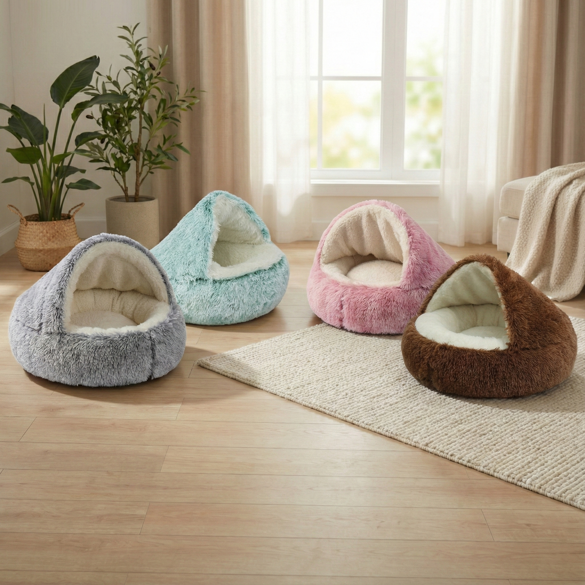 Premium 2-in-1 Pet Bed Pillow - Plush Comfort for Dogs & Cats