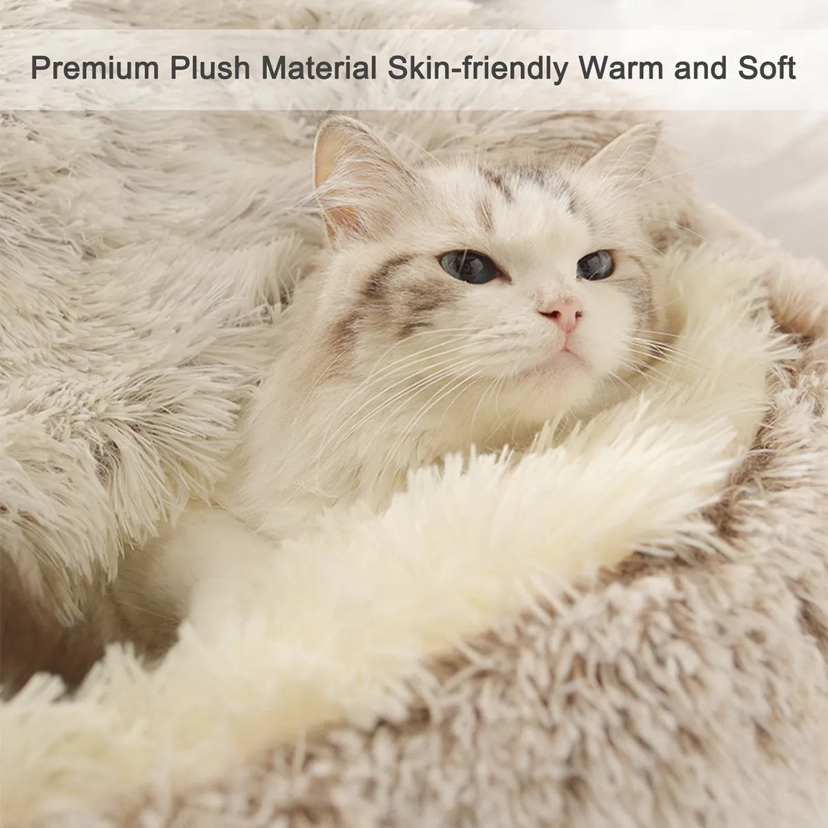 Premium 2-in-1 Pet Bed Pillow - Plush Comfort for Dogs & Cats